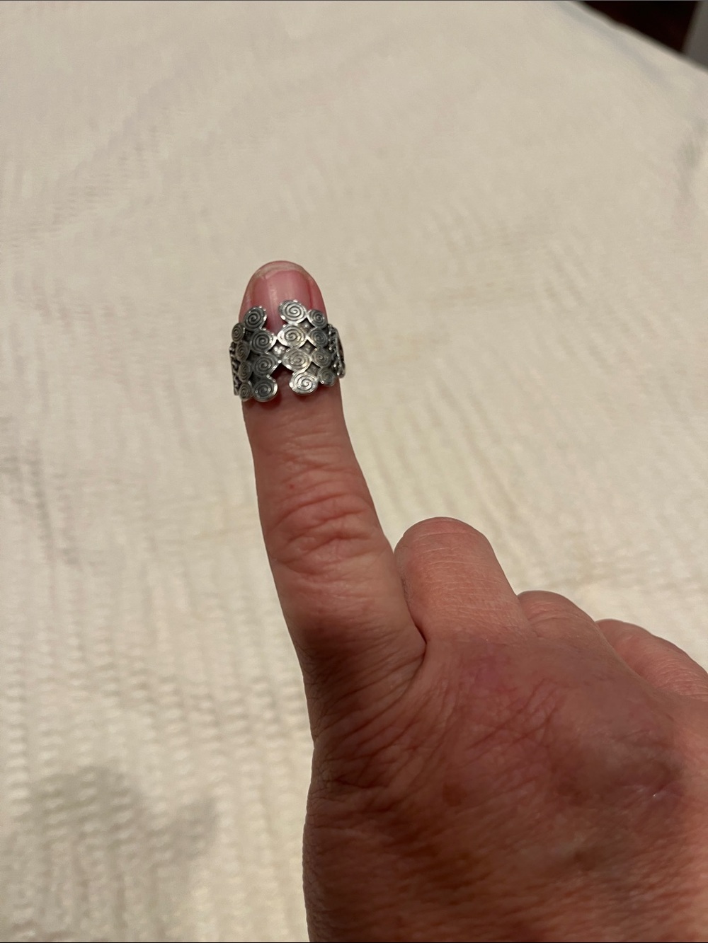 Retro Silver size 7 ring- non-tarnish